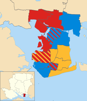 Portsmouth UK local election 2002 map.svg