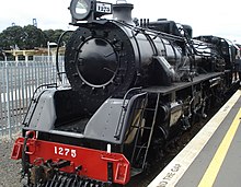 NZR JA class loco 1275 at The Strand Station, Auckland Rail150.jpg