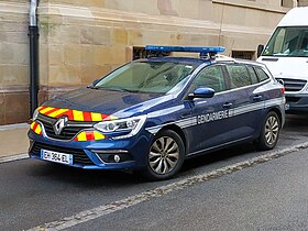 Renault Mégane with the new gendarmerie colors