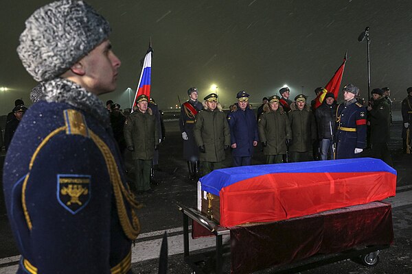 Repatriation of Oleg Peshkov's body at Chkalovsky Airport, 30 November 2015.