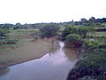 (This is view of Reth river in Barabanki city as seen from railway bridge crossing over it.)