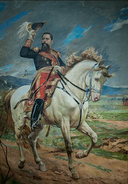 Equestrian portrait of General Joaquin Crespo, by Arturo Michelena 1897.