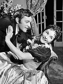 With Yvonne Furneaux in Wuthering Heights (1958)