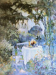Robert Antoine Pinchon, Le jardin, oil on canvas, 130 x 97 cm.jpg