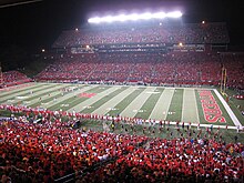 The night game was held at High Point Solutions Stadium (pictured) Rutgers Stadium.jpg