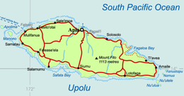Kaart van Samoa