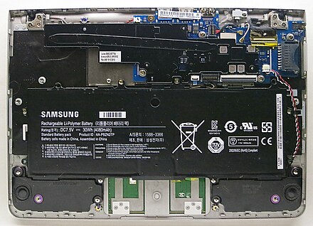 Samsung Chromebook Series 3 with bottom panel removed