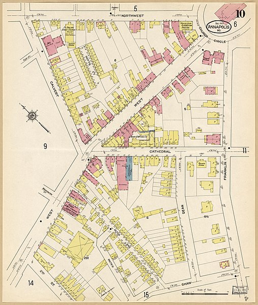 File:Sanborn Fire Insurance Map from Annapolis, Anne Arundel County, Maryland. LOC sanborn03572 006-10.jpg