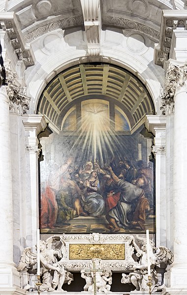 File:Santa Maria della Salute (Venice) - Discesa dello Spirito Santo di Tiziano (1555).jpg