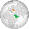 Location map for Saudi Arabia and Ukraine.