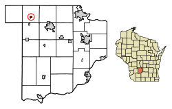 Location of La Valle in Sauk County, Wisconsin.