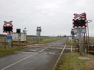 Seacroft, site of station, level crossing-Geograph-2261129-by-Dave-Hitchborne.jpg