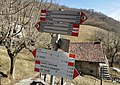 Guidepost at Monti di Nava
