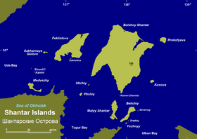 Chantar Adaları haritası.