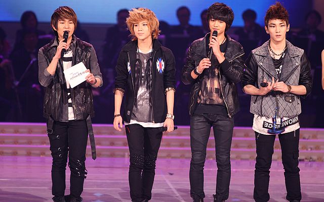 Onew, Taemin, Minho and Key at the KBS Music Festival in 2011.