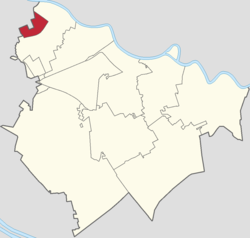 Location of Shuanglin Subdistrict in Jinnan District