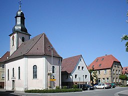 Siegelsbach ortsmitte mit kirche
