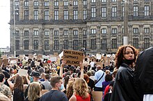 Protest in Amsterdam on 1 June Solidarity Protest Against Anti-black violence in the US and EU DSC02958.jpg