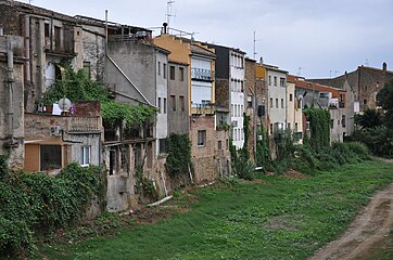 The dry bed of the river Daró