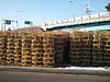 Stacking fishing nets in Daebudo