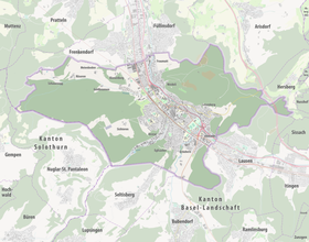 Karta grada Liestal