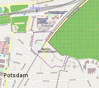 Ligging naby Potsdam