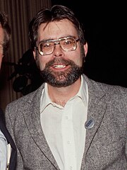 Horror author Stephen King popularly interpreted the film as a parable on the financial anxieties of homeownership Stephen King, 1984 (1).jpg