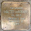 Stumbling stone Gneisenaustraße 18 (Walter Wagener) in Hamburg-Hoheluft-West.JPG