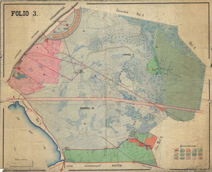 File:TLA 149 5 1411 Folio 3 Stadt Weide auf dem Grossen Laaks Berge, Torfmor(), Höfchen Weimarshof, Neustadt, Steinbrüche 1880 1882 autor Friedrich Eurich.png