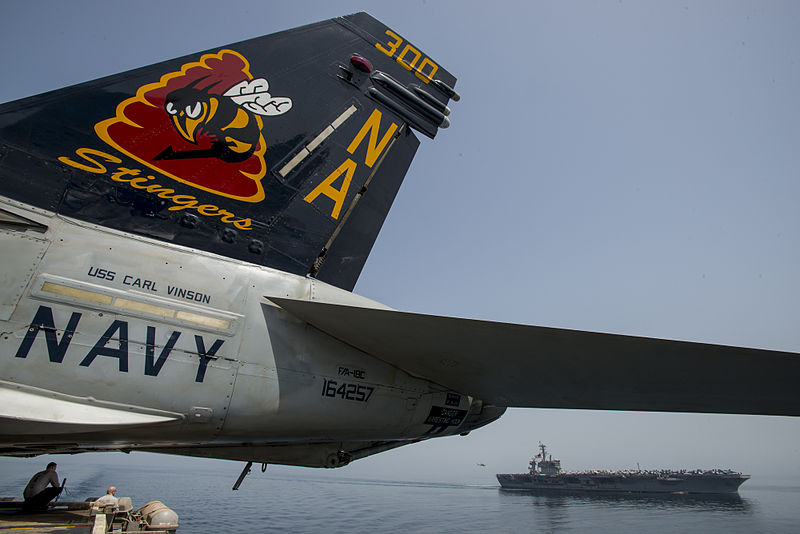 File:Tail of FA-18C of VFA-113 on USS Carl Vinson (CVN-70) in April 2015.JPG