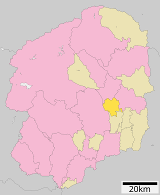 Lage Takanezawas in der Präfektur