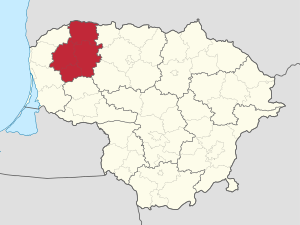 Telsiai County in Lithuania.svg