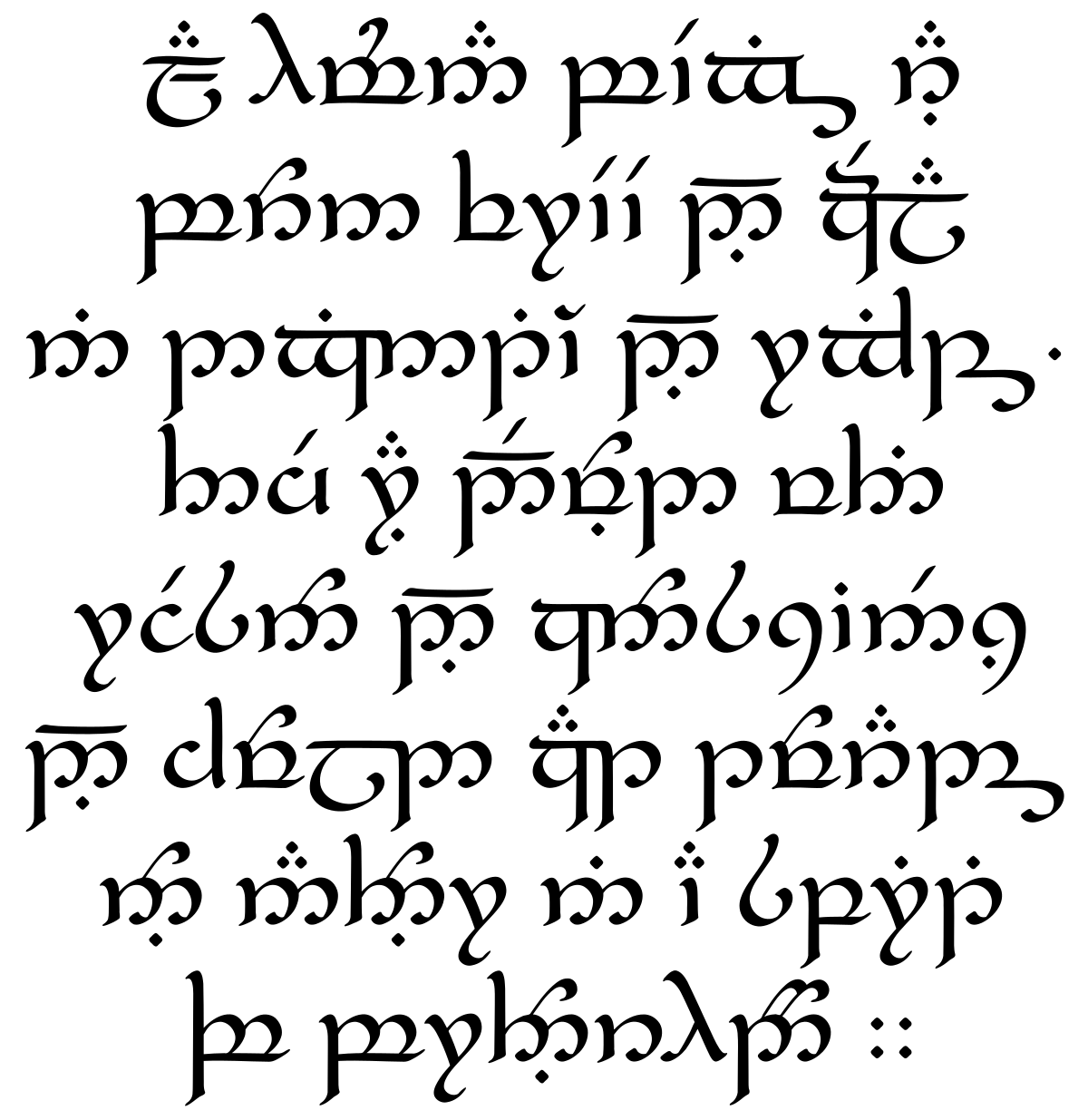 tengwar alphabet