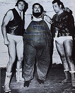 Tex McKenzie, Haystacks Calhoun et Mario Milano - 1971 - Wrestling News n.24.jpg