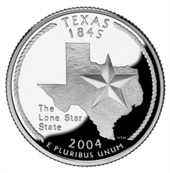 Texas quarter reverse