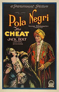 The Cheat, 1923 American drama film poster