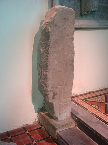 The Gowran Ogham Stone. Christianised c. the 6th century. On display in St. Mary's Collegiate Church Gowran