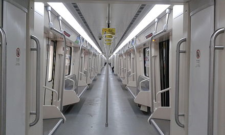 Inside a Changsha Metro Line 2 train