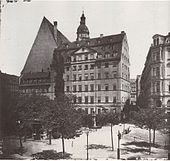 Alte Thomasschule am Thomaskirchhof, 1885 (Quelle: Wikimedia)