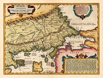 Ολλανδικός χάρτης της Θράκης όπου η νησίδα απεικονίζεται και αναφέρεται ως Αλόνησος (Halonesus), Γιοχάνες Γιανσόνιους, 1662 (επανατύπωση του χάρτη του 1585 από τον Αβραάμ Ορτέλιο)