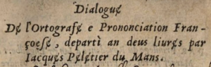 Titre de Peletier 1550.