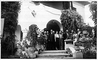 A friend and family gathering in the manor of Păuleşti in 1937.