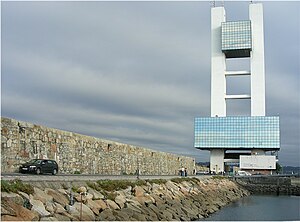 Torre de control marítimo do Porto da Coruña.