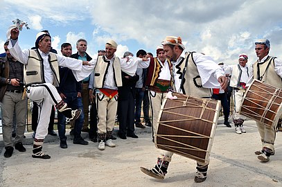 Traditional Gorani male dancing, Shishtavec Albania.jpg
