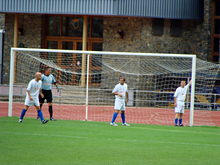 Spieler von Tre Fiori beim UEFA-Champions-League-Spiel gegen UE Sant Julià (2009/10)