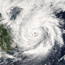 Satellite image of Kai-Tak gaining strength, before its landfall in Vietnam.