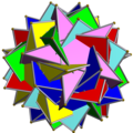 6個のアルキメデスの星型五角柱による複合多面体