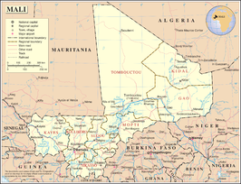 Kaart van Mali