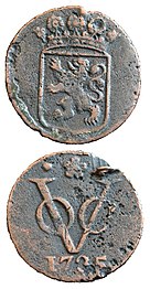 VOC-duit. (1735)
