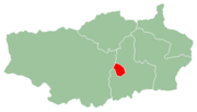 Местоположение на областта в района на Вакинанкаратра.